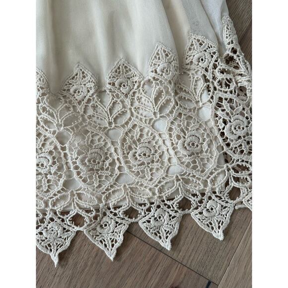 Miss Selfridge Womens Cream Lace Lined Lightweight Babydoll Dress Size 8 - Picture 8 of 12